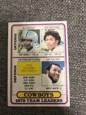 1980 Topps - Team Leaders Tony Dorsett, Tony Hill, Harvey Martin #113