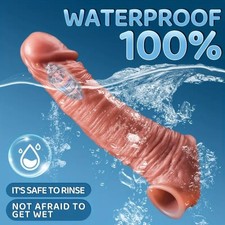 Silicone Electric 10Speed Men-Penis-Extender-Enlarger Enhancer Stretcher Sleeve