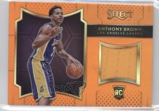 2015-16 Panini Select Rookie Swatches Orange Prizm 40/60 Anthony Brown #30 0a1