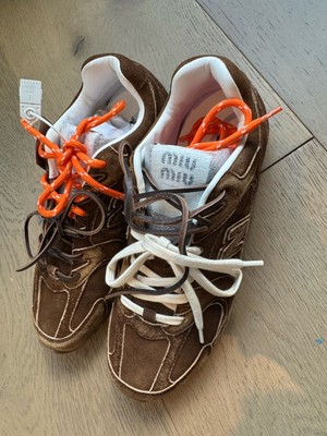 New Balance x Miu Miu 530 SL Suede Sneakers Cinnamon Size 41 EU