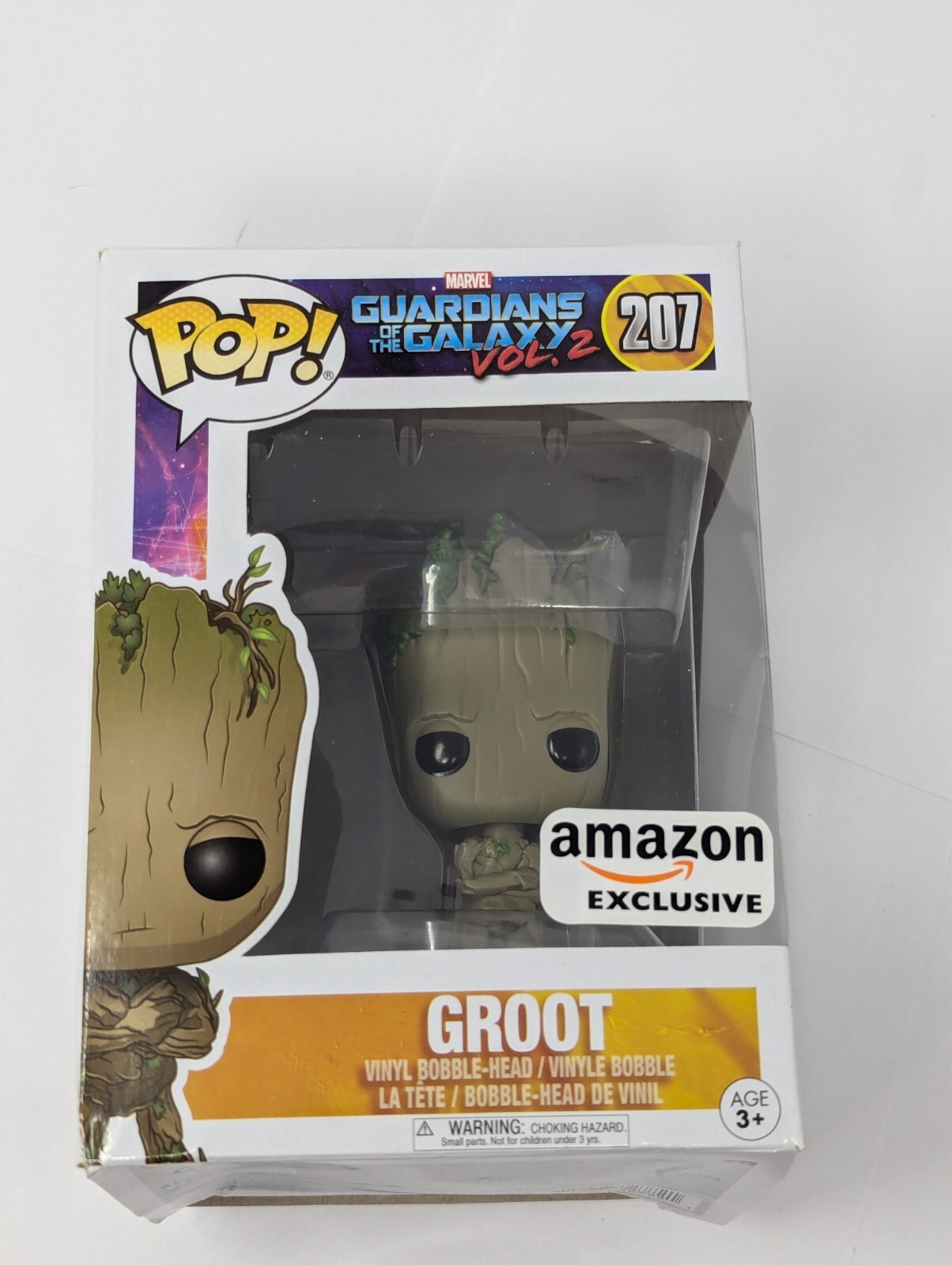 En Oferta Nuevo - ¡Funko Pop! Vinilo: Marvel - Groot - Amazon (Exclusivo) #207 Caja Doblada