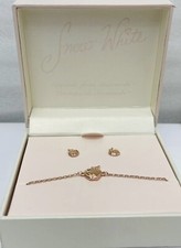 2020 Disney Snow White Jewelry Set for Girls Rose Gold Bolo Bracelet Earrings