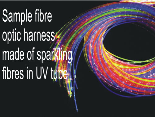 Fibre optic side glowing flexible sparkling ,lightning 3 x 0.75mm in UV pvc tube - Picture 4 of 12