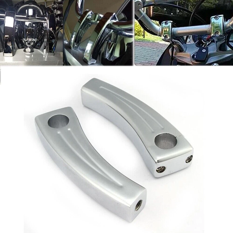 7" Handlebar Risers For Honda Shadow VT ACE Aero Sabre Spirit VLX 600 750 1100 - Image 2 of 4