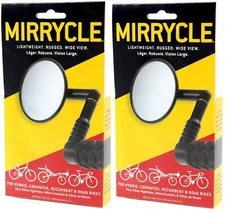 Two (2) Pack Mirrycle Mountain Mirrors Bar End fits Hybrid Commuter MTB (1-Pair)