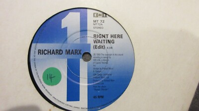 Richard Marx Right Here Waiting 7'' 1989 **VG+**