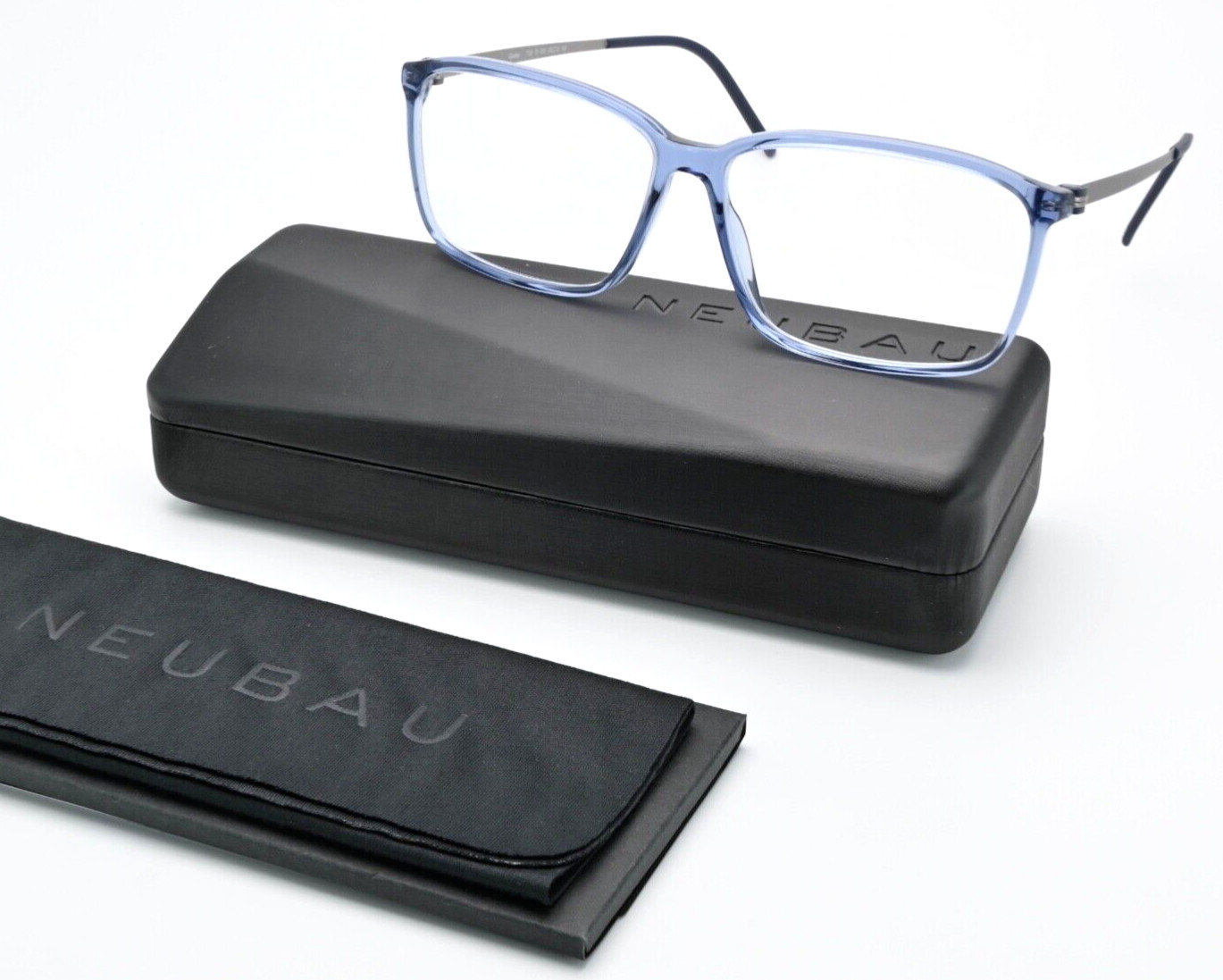 Натуральный ацетат NEUBAU Brille Gustav T132 75 4510 Rechteck Blau Lichtdurchlässig