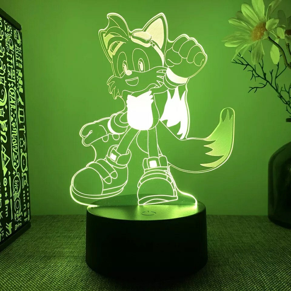 Veilleuse Sonic Tails avec télécommande et 16 couleurs LED - 2