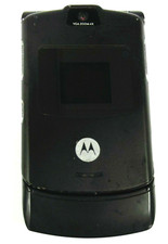 Motorola RAZR V3 - Black and Silver  AT T / Cingular  Cellular Flip Phone