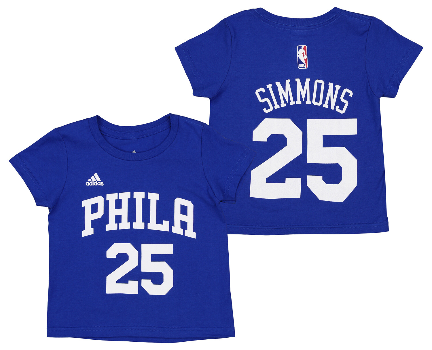Футболка Adidas Philadelphia 76ers Ben Simmons #25 NBA Toddlers Game Time, синяя