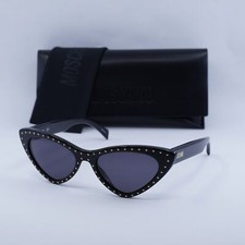 New Moschino MOS006/S 0807 IR Black/Grey 52-18-140 Sunglasses