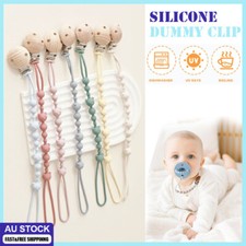 Baby's Silicone Dummy Clip Boys Girls Pacifier Food Grade Dummy Chain Holder