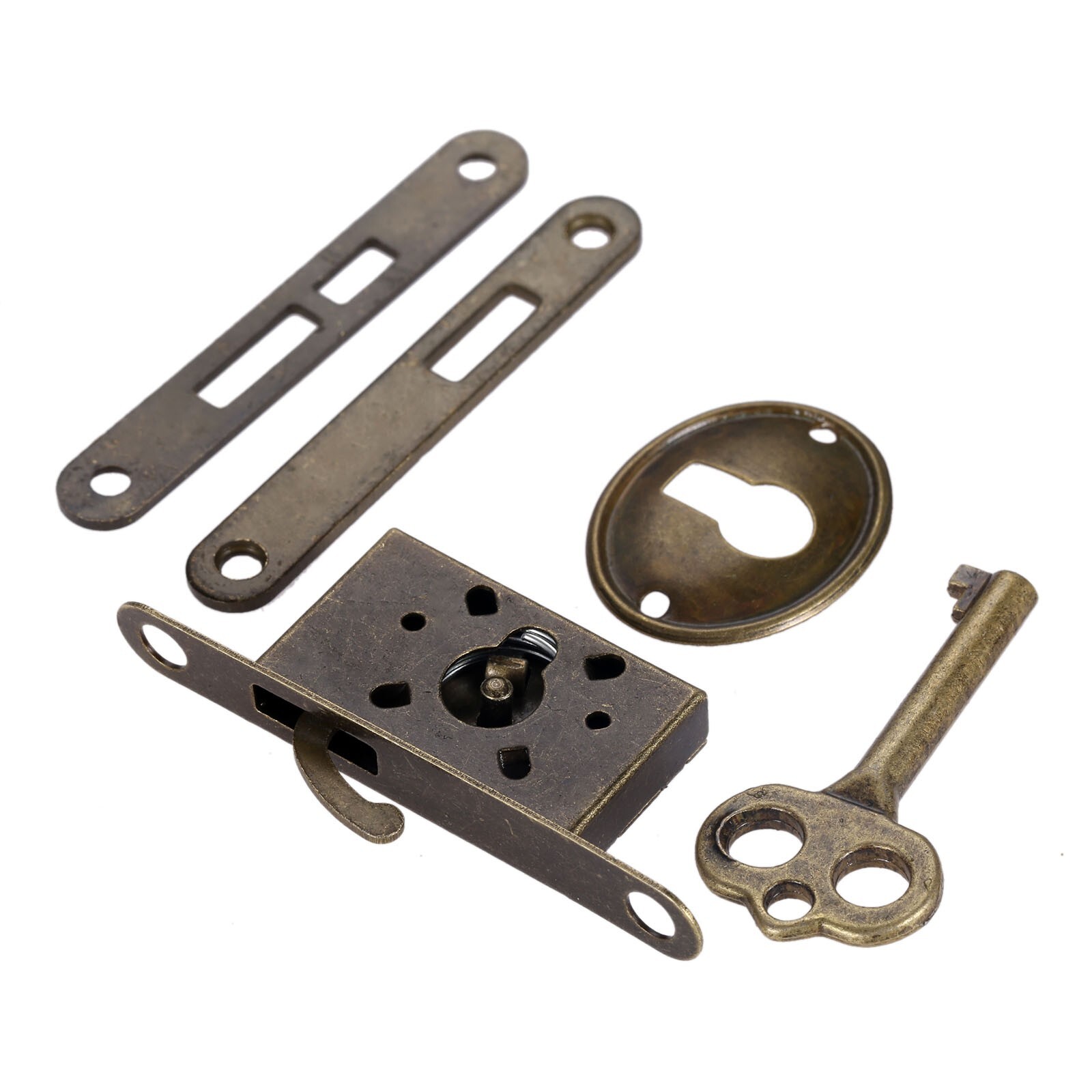 Jewelry Box Door Lock Set Bronze Retro Antique Looking Lock Hardware