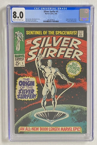 Silver Surfer #1 1968 CGC 8.0 CR-Off White Pages Silver Surfer Origin