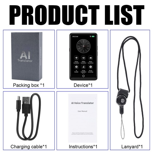 Wifi Smart Real Time Translator 139+ Languages AI Voice Translate Touch Screen - Picture 14 of 14