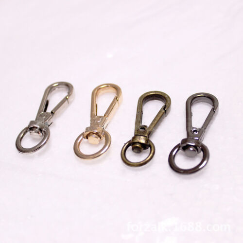 5pcs Metal Lobster Clasp Leather Purse Belt Swivel Clip Snap Hook Webbing 4Size♡ - Picture 1 of 40