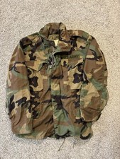 Alpha Industries M65 Field Jacket Coat Mens Small Short US Army Woodland Camo 