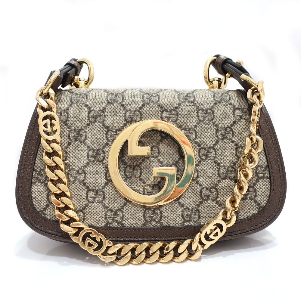 【GUCCI】BLONDIE MINI BAG◆698643UXXAG GUCCI Blondie Mini Shoulder Bag GG Supreme Canvas Leather