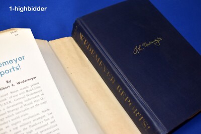 SIGNED Wedemeyer Reports! First Edition HCDJ Albert C. Wedemeyer