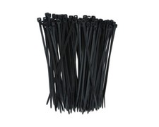 NEW! ABSOLUTE 4" LONG HEAVY DUTY CABLE TIES IN ALL BLACK. (PACK 100/PC)