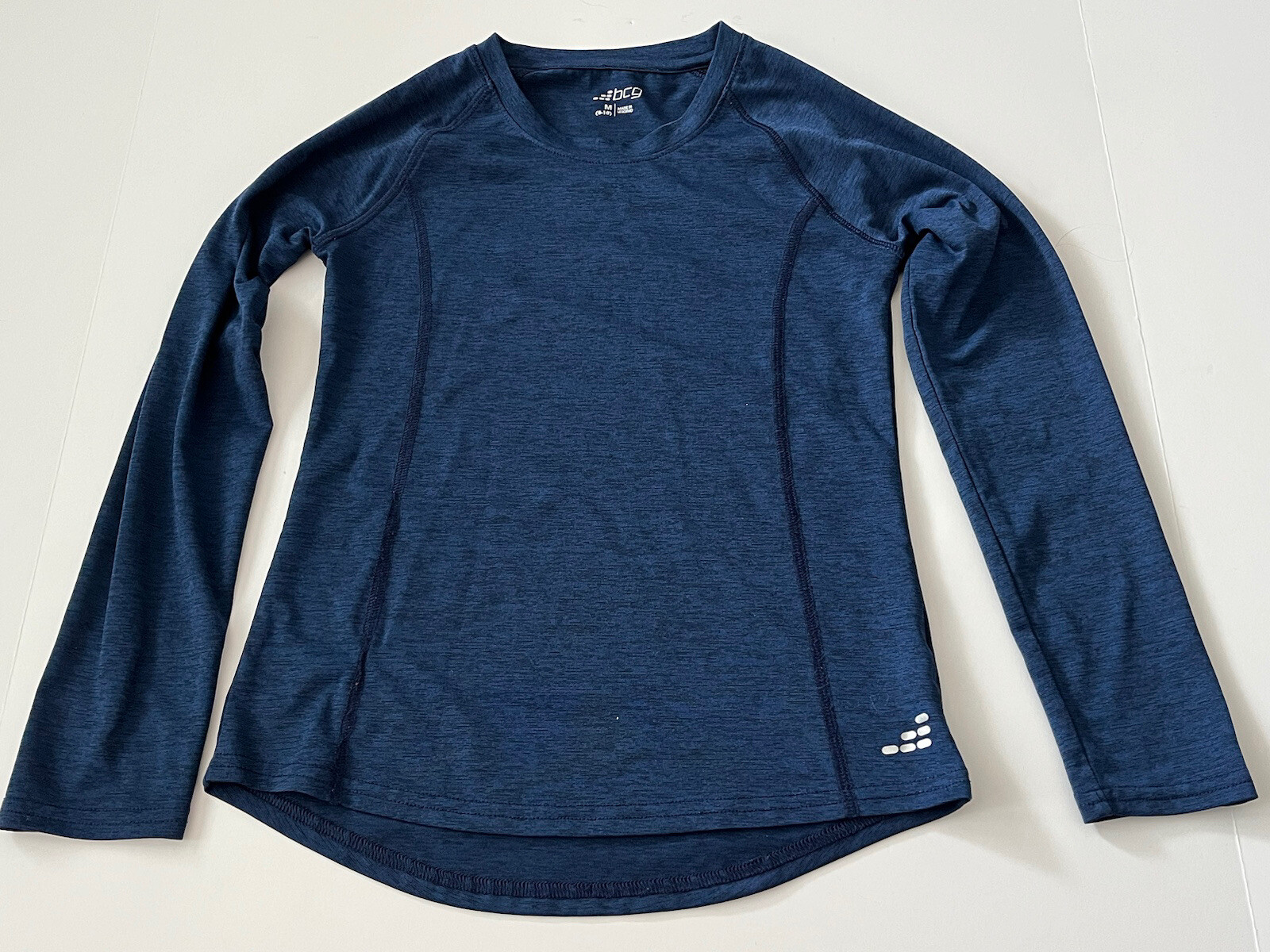 Girl’s BGC Blue Athletic Gymnastics Cheerleading Long Sleeve Shirt M (8 ...