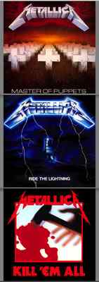 METALLICA 3x LP VINYL EU Lot KILL EM ALL / RIDE LIGHTNING / MASTER PUPPETS New
