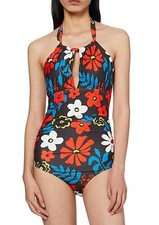 One Piece Swimsuits Halter Tummy Control- XL