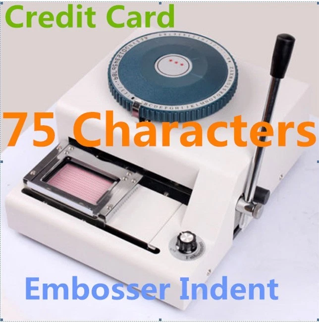 2 in 1 75CE characters Manual PVC card Embosser machine + indent print Machine - Image 2 of 4