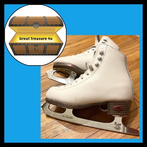 RIEDELL Youth Figure Ice Skates Size 12 Y Model 21 w/ John Wilson