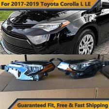 LED Headlight Assembly for 2017 2018 2019 Toyota Corolla L LE Base Sedan Pair 2p