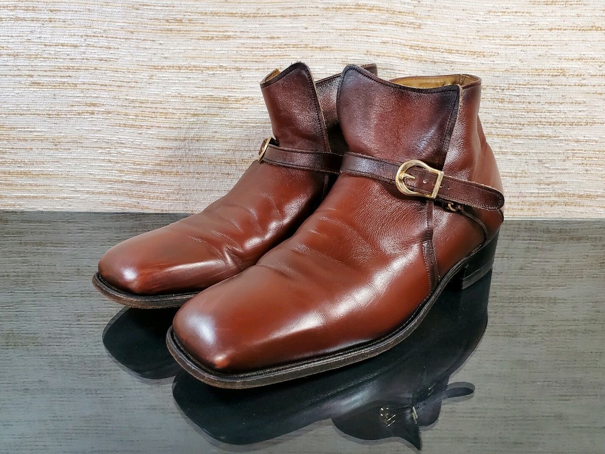 VINTAGE WEYENBERG MASSAGIC Mens Sz 10.5 C Silk Label Brown Leather