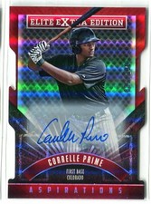 2015 Elite Extra Edition Correlle Prime ASPIRATIONS AUTO RC 32/100 ROCKIES