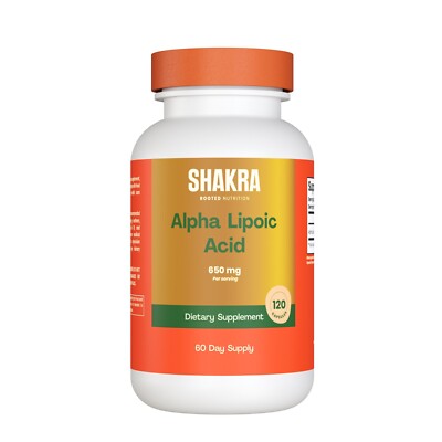 Sakra Alpha lipoic acid 650 mg 120 capsules blood sugar balance, metabolism supp