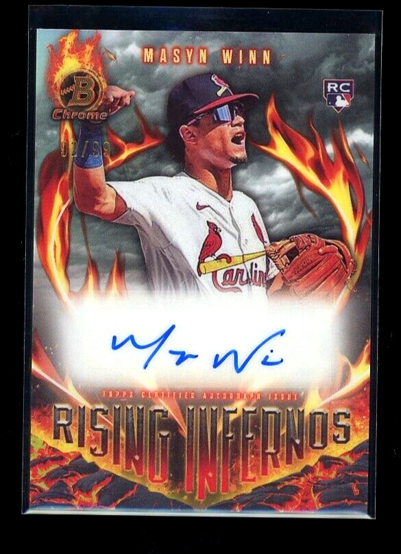 MASYN WINN 2024 BOWMAN CHROME RISING INFERNOS REFRACTOR RC AUTO /99