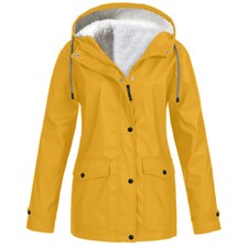 Women's Fleece Parka Hooded Jackets Ladies Winter Warm Coats Outwear Waterproof