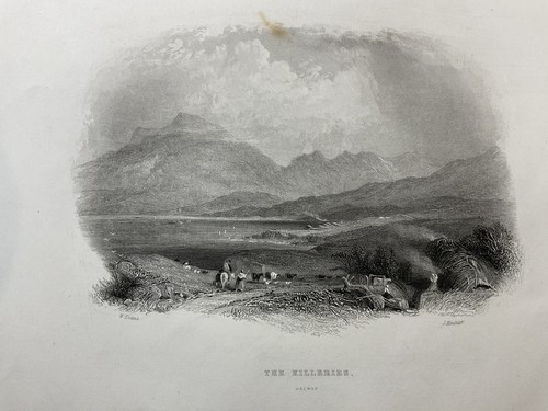 The Killeries, County Galway, Antique Print, c1832