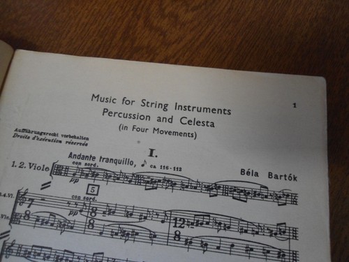 BELA BARTOK String Instruments Percussion & Celesta - Hawkes Pocket Score No.609 - Picture 11 of 21