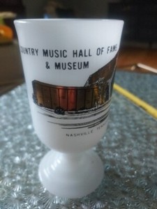 Vintage Country Music Hall of Fame and Museum Nashville Coffee Cup Milkglass 