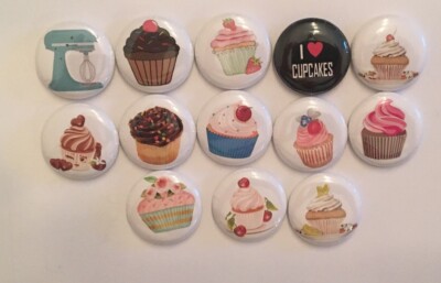 Cupcake cake baking desert light pin set Pins Frosting Sprinkles Bakery Yummy Me