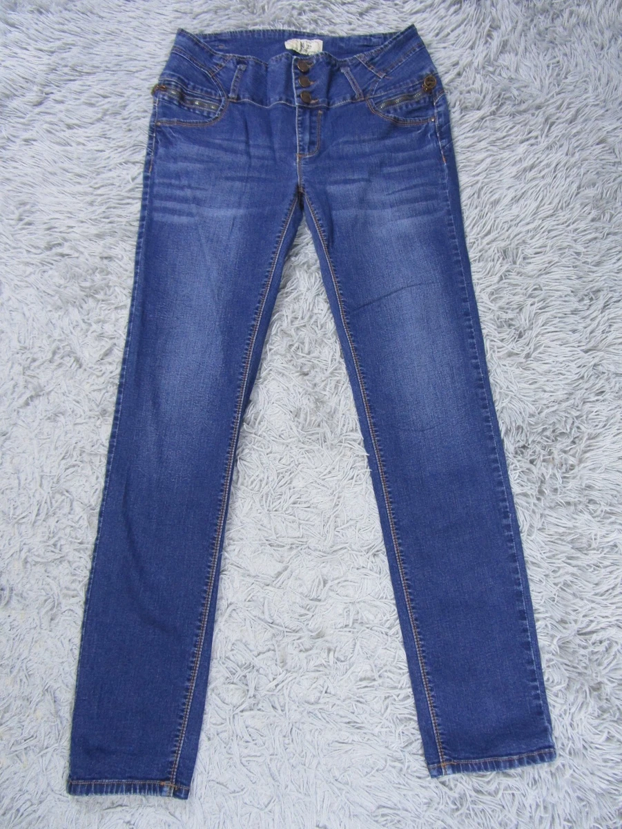 I M Jeans Juniors 15 Blue Premium Washed Mid Rise Denim Pants