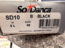 So Danca ballet shoes SD10 B Black Up 5L Euro 38