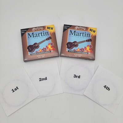 Martin M630 Baritone .0216 Ukulele Strings. Clear Fluorocarbon. Lot Of 3 Sets 