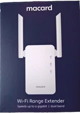 Macard RE 1200 White Dual Band Wi-Fi Range Extender with Ethernet Port