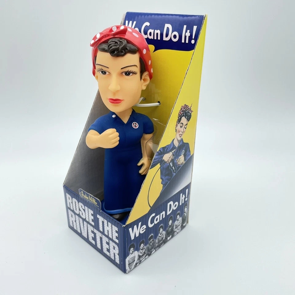 Figura Cabeza Bobble Rosie The Riveter 2016 Archie McPhee "¡Podemos hacerlo!" NUEVO Raro Foto 2 de 4