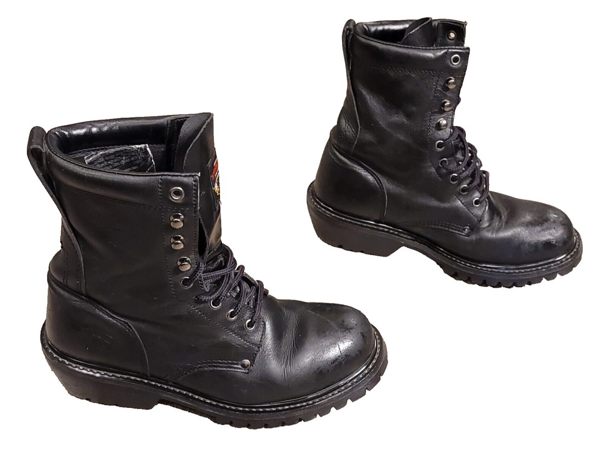 Herman Survivors Lace Up Work Boots 2626582 Steel Toe Black