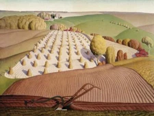 Fall Plowing Art Print – Grant Wood 1931 Regionalist American Landscape