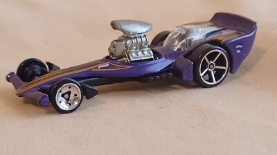 Mattel Hot Wheels L9949 Drag Racer Purple/ Green Trim Wheel Car