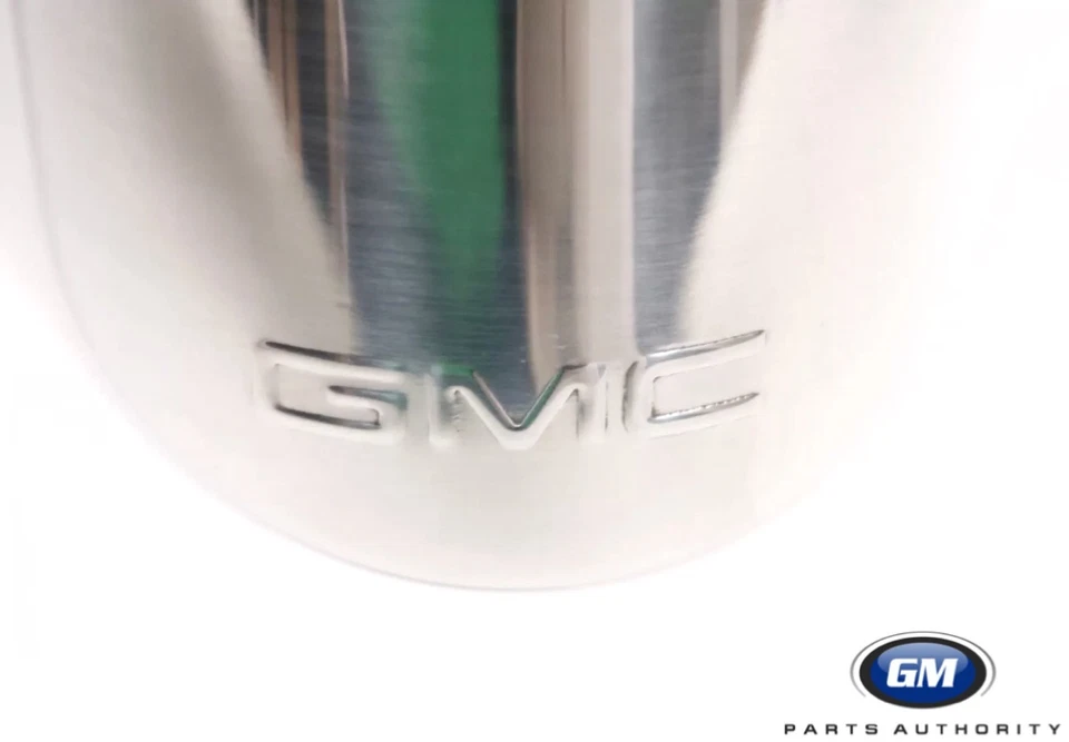 2007-2018 GMC Sierra 1500 4.8L 5.3L ponta de escape 84722773 polida com logotipo GMC original de fábrica - Imagem 4 de 4