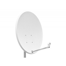 SATELLITE DISH ANTENNA HD 80 CM ASTRA THOR HOTBIRD CORAB WHITE 4K 8K
