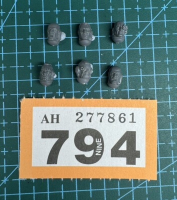 6 Space Marine Aggressor Mk 3 Kopf Helm Sergeant Figur Heresy 40K Bits